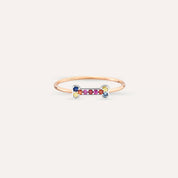 Droopy 0.09 CT Multicolor Safir Taşlı Yüzük