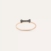 Droopy 0.06 CT Siyah Pırlanta Taşlı Yüzük