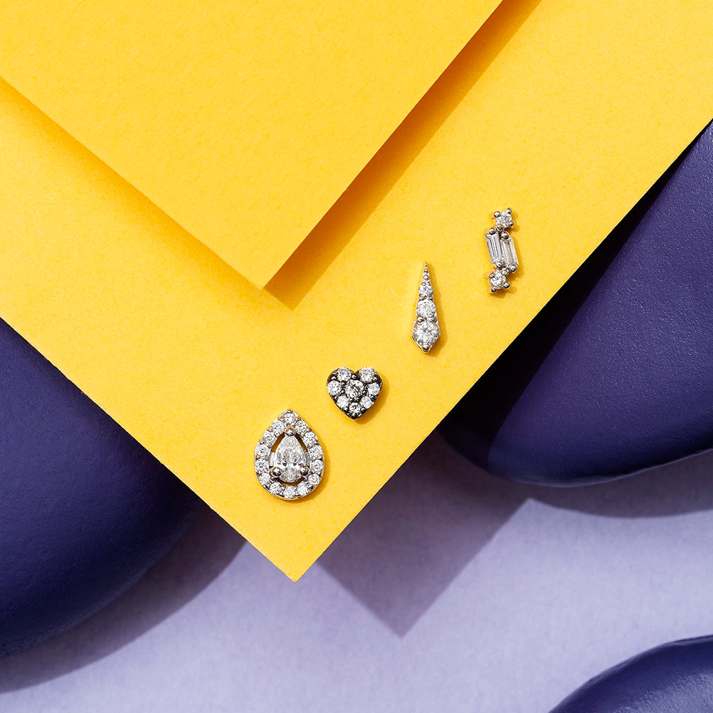 Drop 0.11 CT Damla Kesim Pırlanta Taşlı Tek Küpe