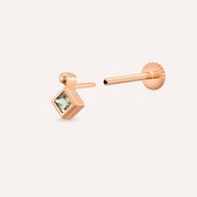 Echo Green Safir Taşlı Rose Altın Piercing