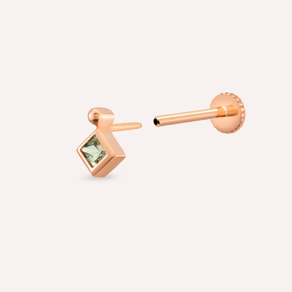 Echo Green Safir Taşlı Rose Altın Piercing
