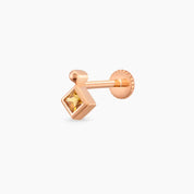 Echo Yellow Safir Taşlı Rose Altın Piercing