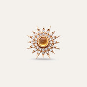 Eclipse 0.29 CT Yellow Safir ve Pırlanta Taşlı Tek Küpe