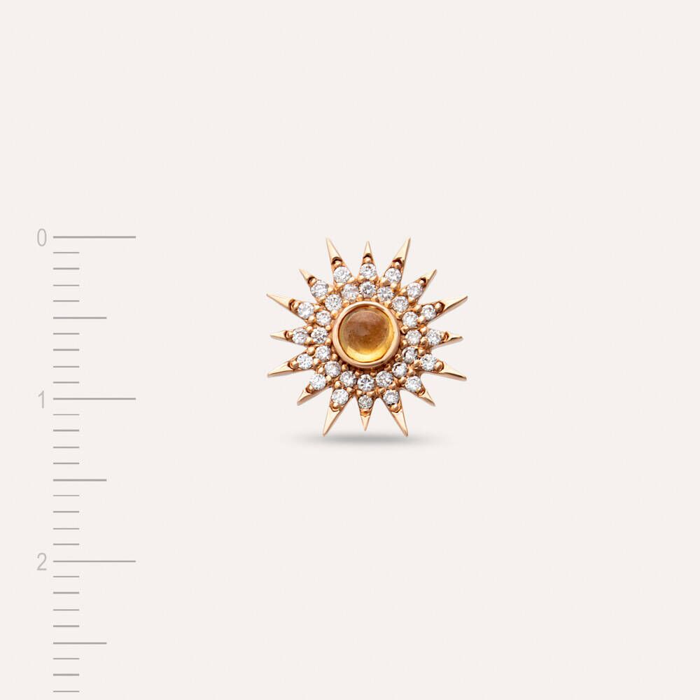 Eclipse 0.29 CT Yellow Safir ve Pırlanta Taşlı Tek Küpe