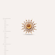 Eclipse 0.29 CT Yellow Safir ve Pırlanta Taşlı Tek Küpe