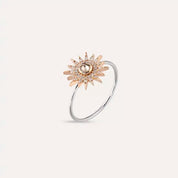 Eclipse Brown Pırlanta Taşlı Beyaz Altın Yüzük