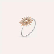 Eclipse Brown Pırlanta Taşlı Beyaz Altın Yüzük