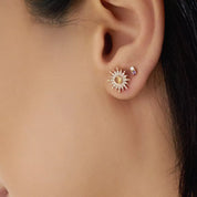 Eclipse Yellow Safir ve Pırlanta Taşlı Tek Küpe