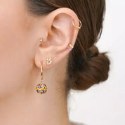 Enjoy Multicolor Safir Taşlı Rose Altın Piercing