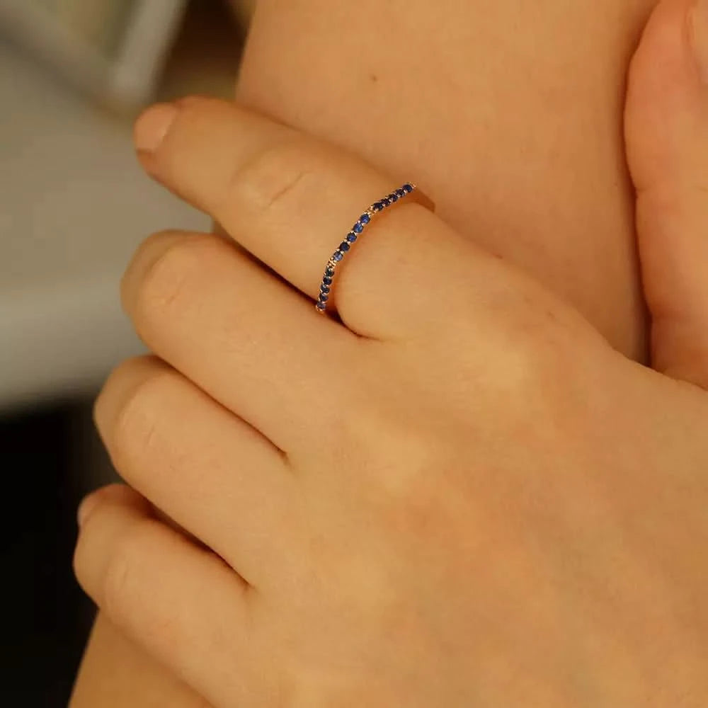 Eon 0.25 CT Safir Taşlı Rose Altın Yüzük