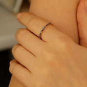 Eon 0.25 CT Safir Taşlı Rose Altın Yüzük