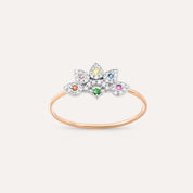Flare 0.25 CT Multicolor Safir ve Pırlanta Taşlı Yüzük