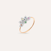 Flare 0.25 CT Multicolor Safir ve Pırlanta Taşlı Yüzük