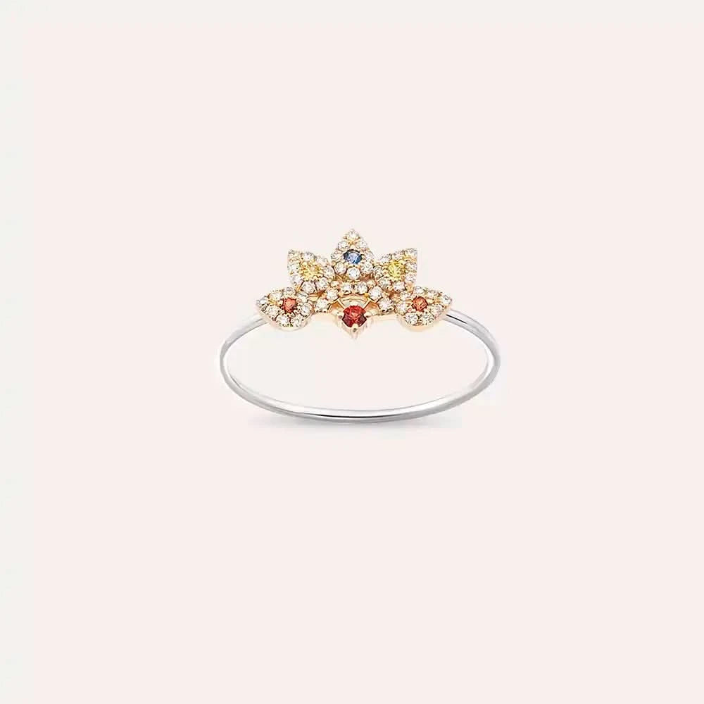 Flare 0.25 CT Multicolor Safir ve Pırlanta Taşlı Yüzük
