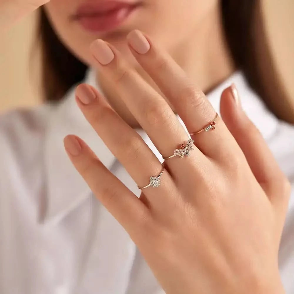 Flare 0.25 CT Multicolor Safir ve Pırlanta Taşlı Yüzük