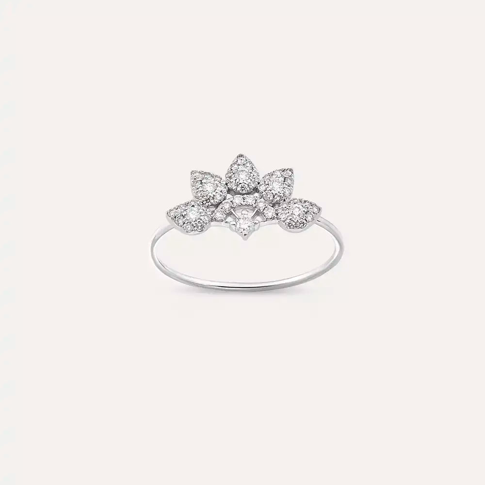 Flare 0.26 CT Pırlanta Taşlı Beyaz Altın Yüzük