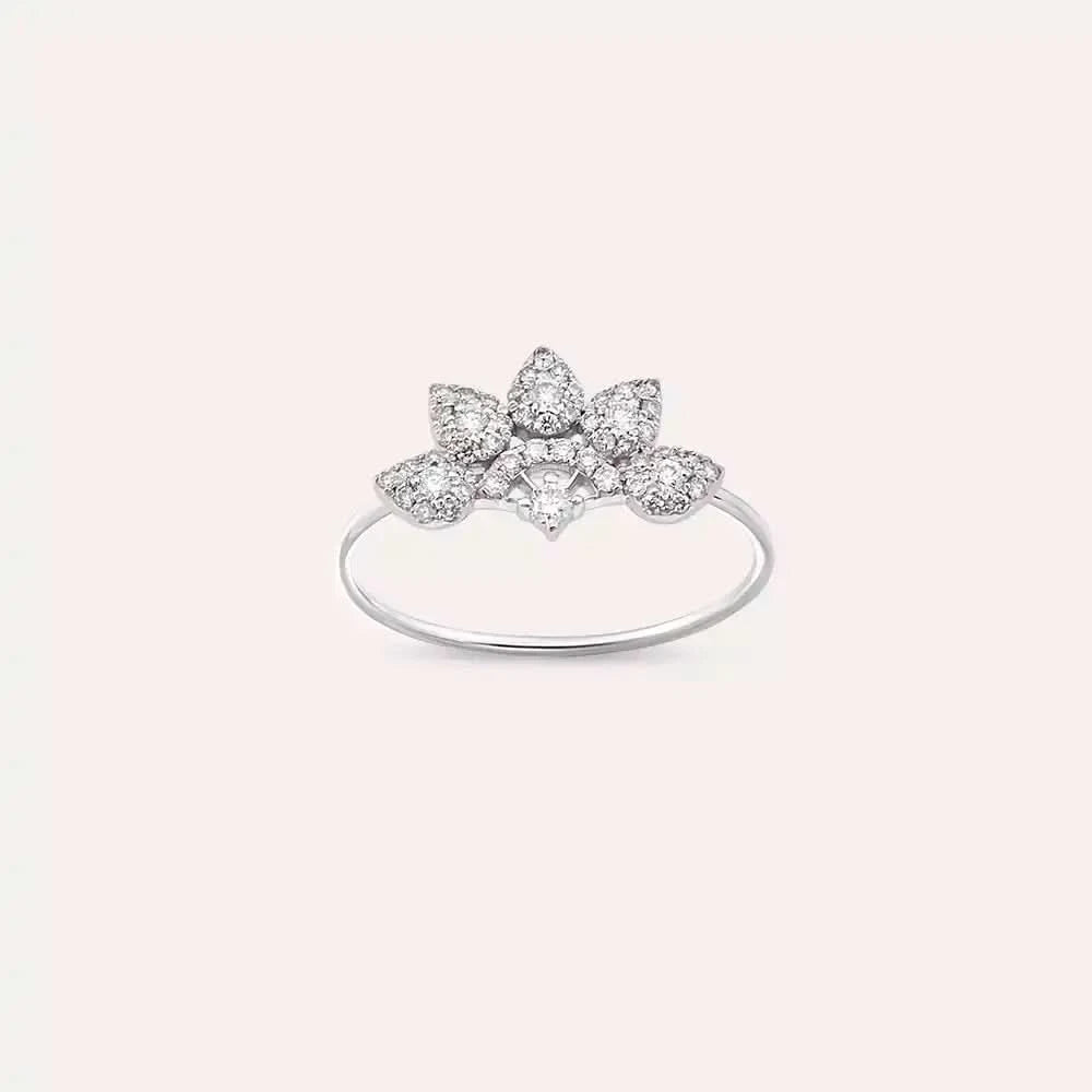 Flare 0.26 CT Pırlanta Taşlı Beyaz Altın Yüzük