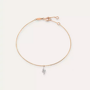 Flash Pırlanta Taşlı Rose Altın Halhal