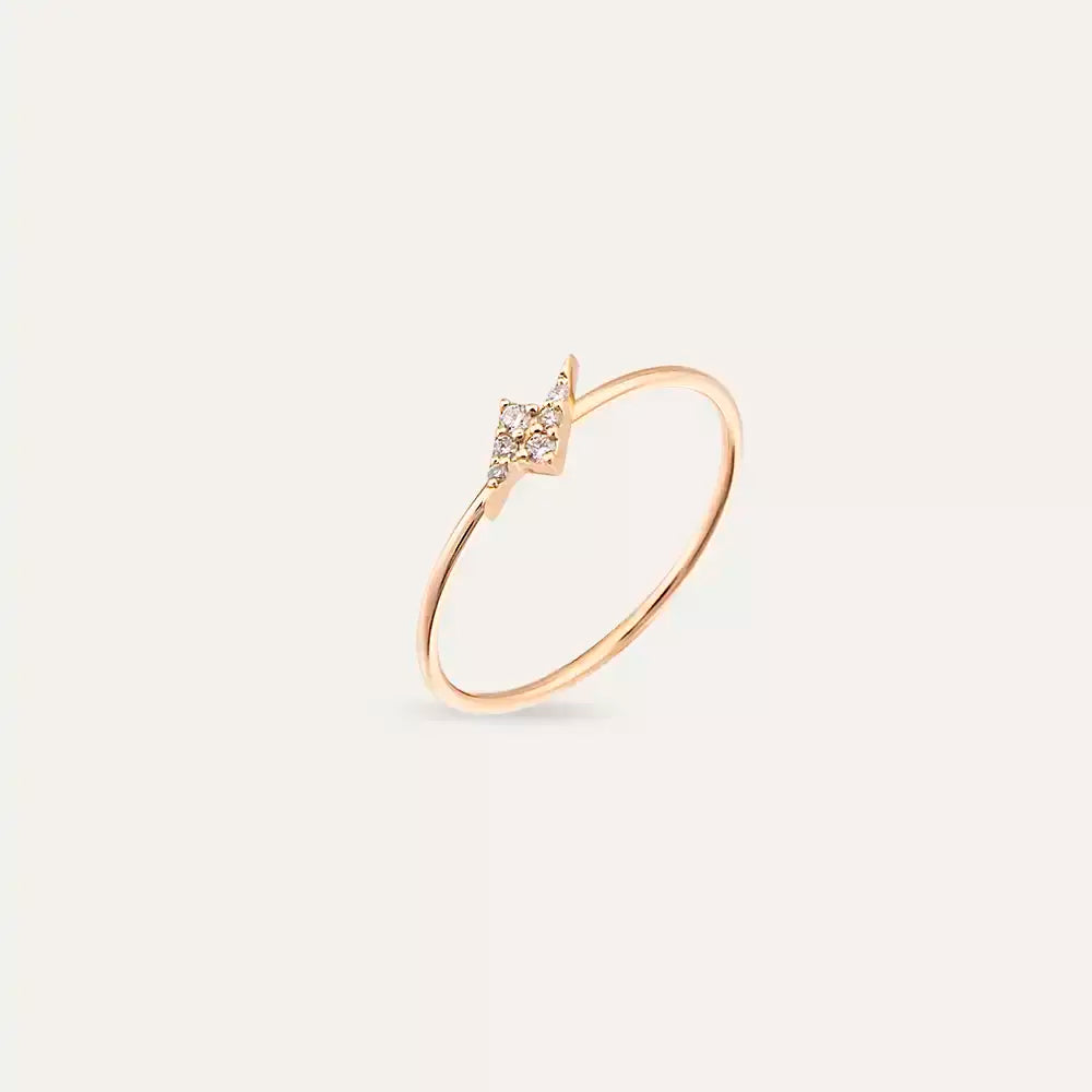 Bolt Rose 0.04 CT Pırlanta Taşlı Yüzük