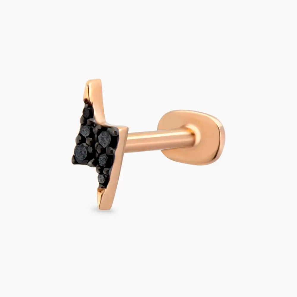 Flash Rose Pırlanta Taşlı Piercing