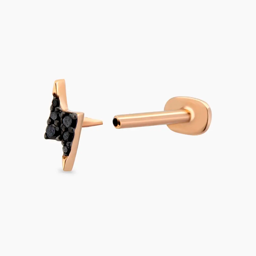 Flash Rose Pırlanta Taşlı Piercing
