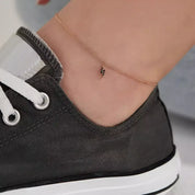 Flash Siyah Pırlanta Taşlı Rose Altın Halhal