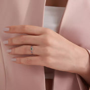 Fleshy Multicolor Safir Taşlı Beyaz Altın Yüzük