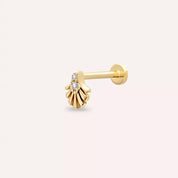 Fringe Pırlanta Taşlı Sarı Altın Piercing