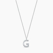 G Harf 0.10 CT Pırlanta Taşlı Beyaz Altın Kolye