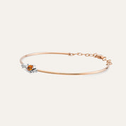 Gala 0.48 CT Orange Safir ve Pırlanta Taşlı Bileklik