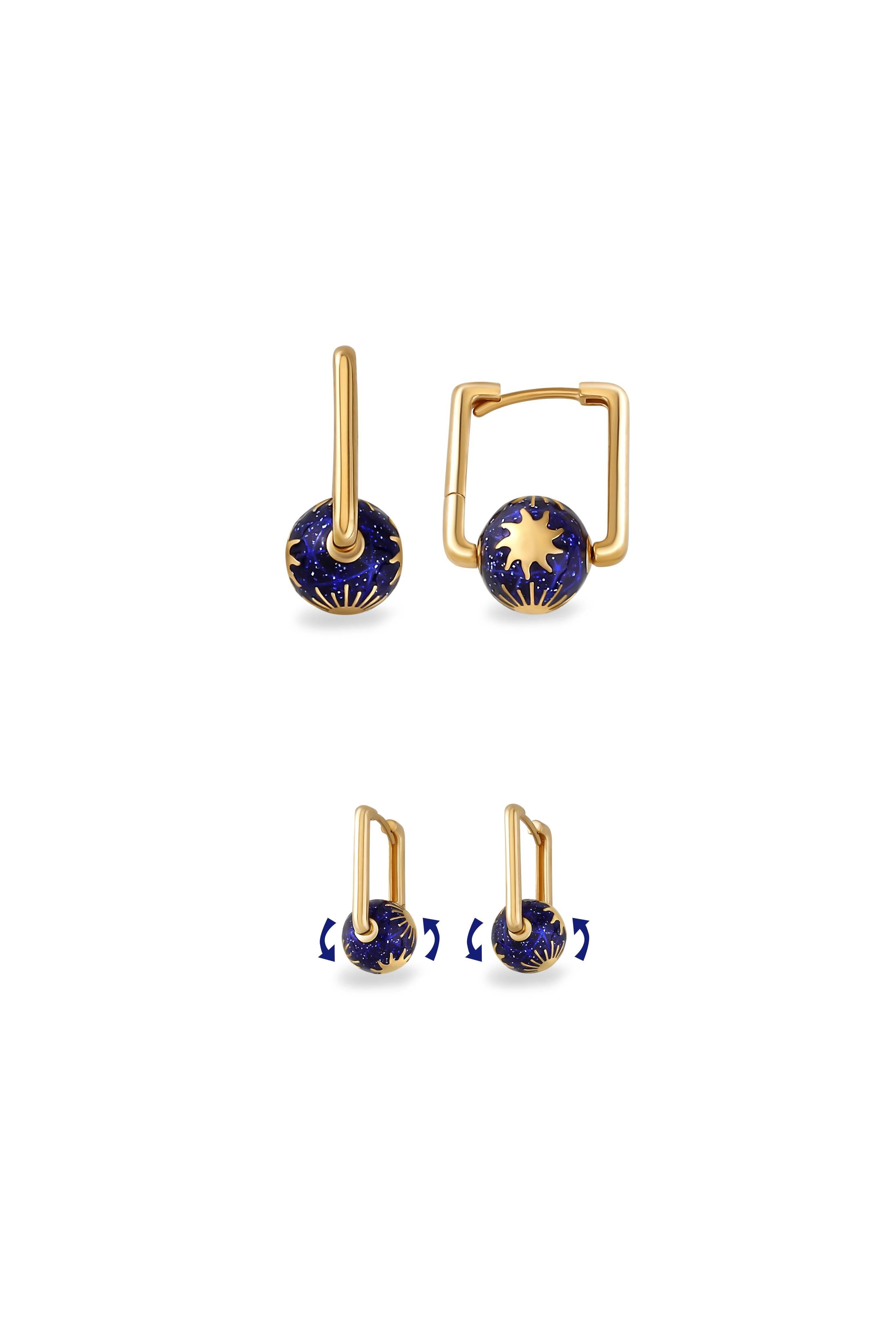 Gece Gündüz Altın Küpe