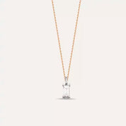 Gia Pırlanta Taşlı Rose Altın Kolye