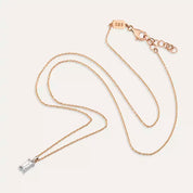 Gia Pırlanta Taşlı Rose Altın Kolye