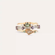 Gimlet 0.98 CT Multicolor Safir ve Pırlanta Taşlı Yüzük