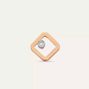 Grain Pırlanta Taşlı Rose Altın Tek Küpe