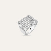Grid 0.81 CT Pırlanta Taşlı Beyaz Altın Yüzük