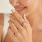 Hake 0.77 CT Pırlanta Taşlı Beyaz Altın Yüzük