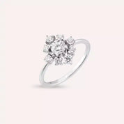 Hake 0.77 CT Pırlanta Taşlı Beyaz Altın Yüzük