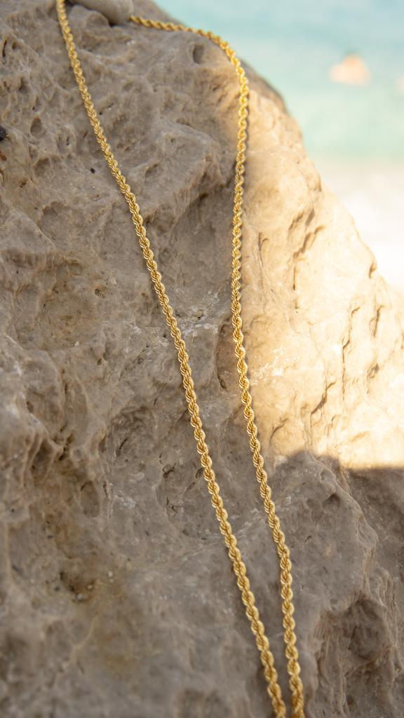 Golden Rope Chain 55 Cm