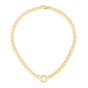 Halka Detaylı Piramit Gurmet  Kolye