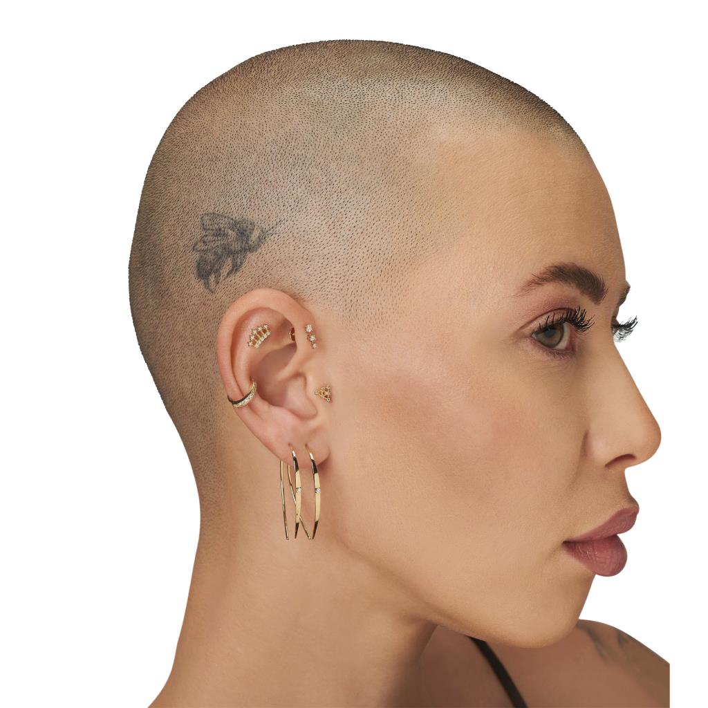 Halka Taşlı Pırlanta Earcuff
