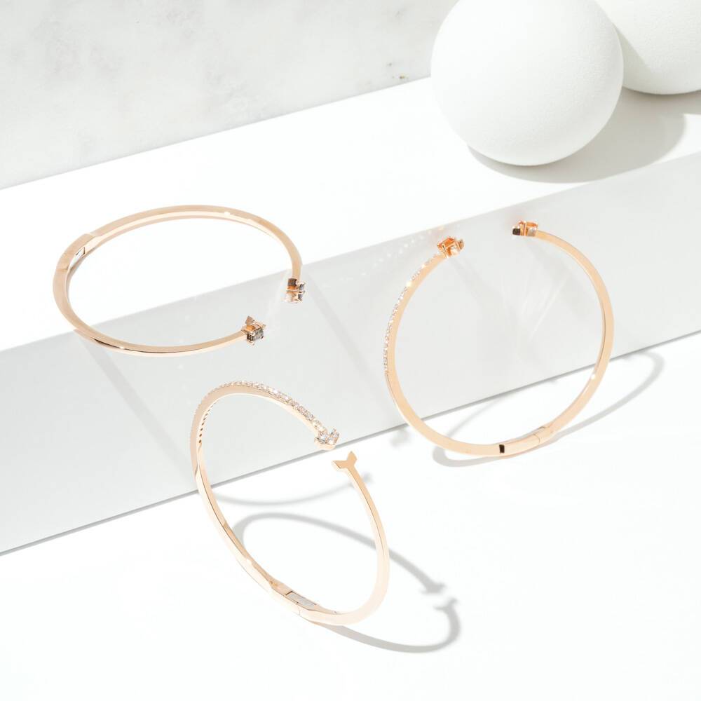Halleystar Pırlanta, Orange Safir Taşlı ve Siyah Mineli Bilezik