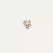 Cherie 0.05 CT Pırlanta Taşlı Rose Altın Tek Küpe