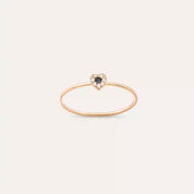 Cherie 0.07 CT Blue Safir ve Pırlanta Taşlı Rose Altın Yüzük