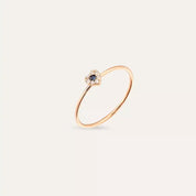 Cherie 0.07 CT Blue Safir ve Pırlanta Taşlı Rose Altın Yüzük