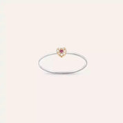 Hearts 0.07 CT Pink Safir ve Pırlanta Taşlı Yüzük