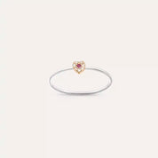 Cherie 0.07 CT Pink Safir ve Pırlanta Taşlı Yüzük