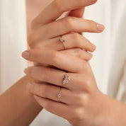 Cherie 0.07 CT Pink Safir ve Pırlanta Taşlı Yüzük