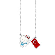 Hello Kitty 100. Yıl Gümüş Kolye GKL0004