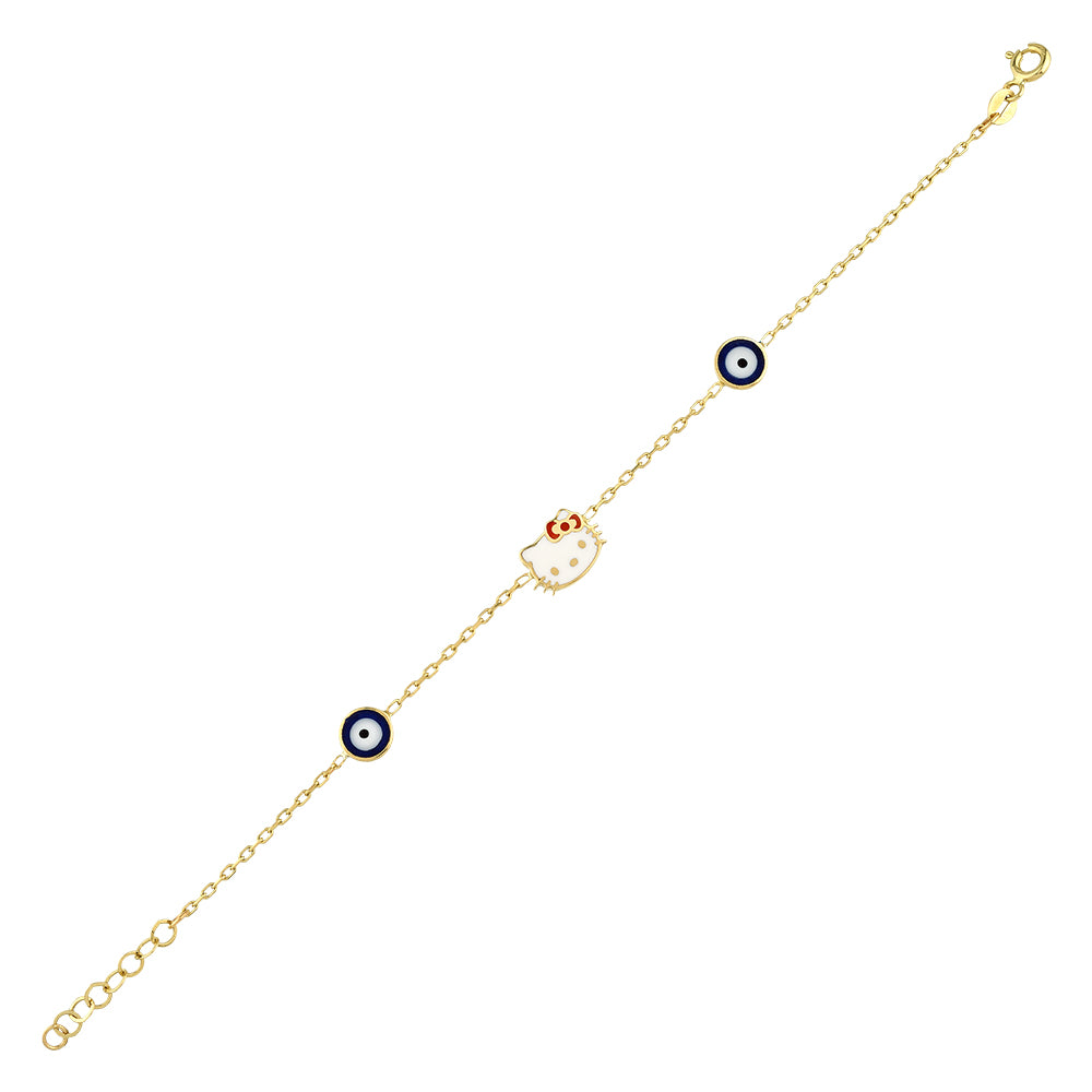 Gold Doric Heart Bracelet